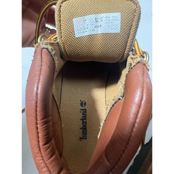 Timberland Field Boots Big Kids Unisex Premium Leather/Nubuck Tan sz 1 - Picture 4 of 7